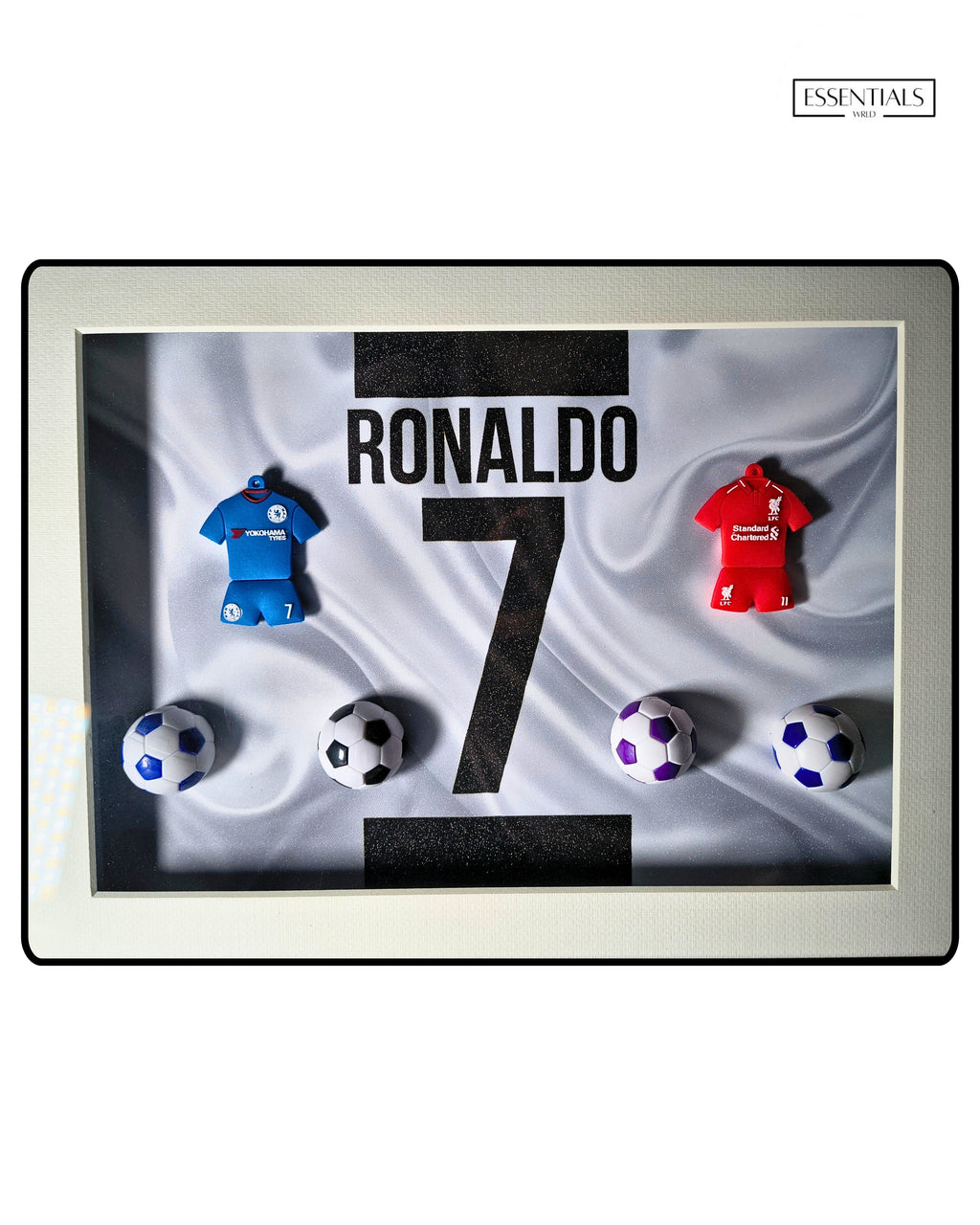 Lionel Messi & Cristiano Ronaldo 3D Frame – Premium Football Wall Art for Fans