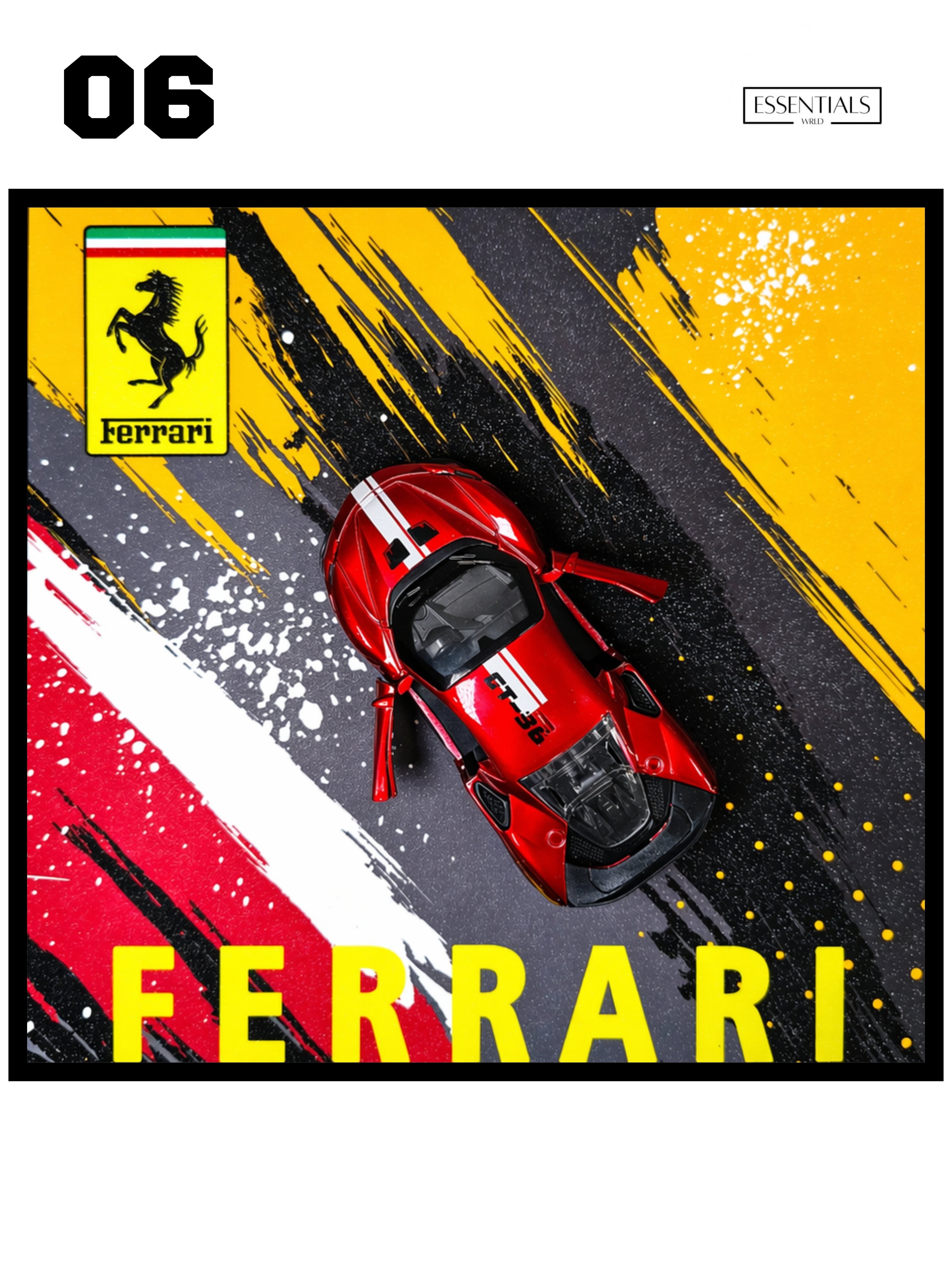 Car 3D Frame – Premium Automotive Wall Art | Stylish Car Frame for Room Decor