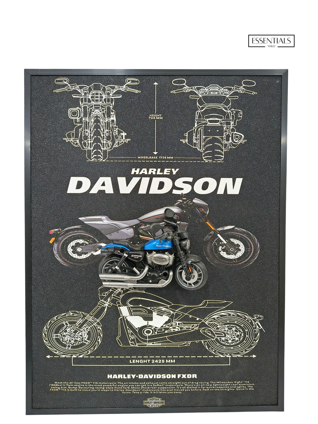 3D Bike Frame Wall Art | Premium Shadow Box for Home & Office Decor