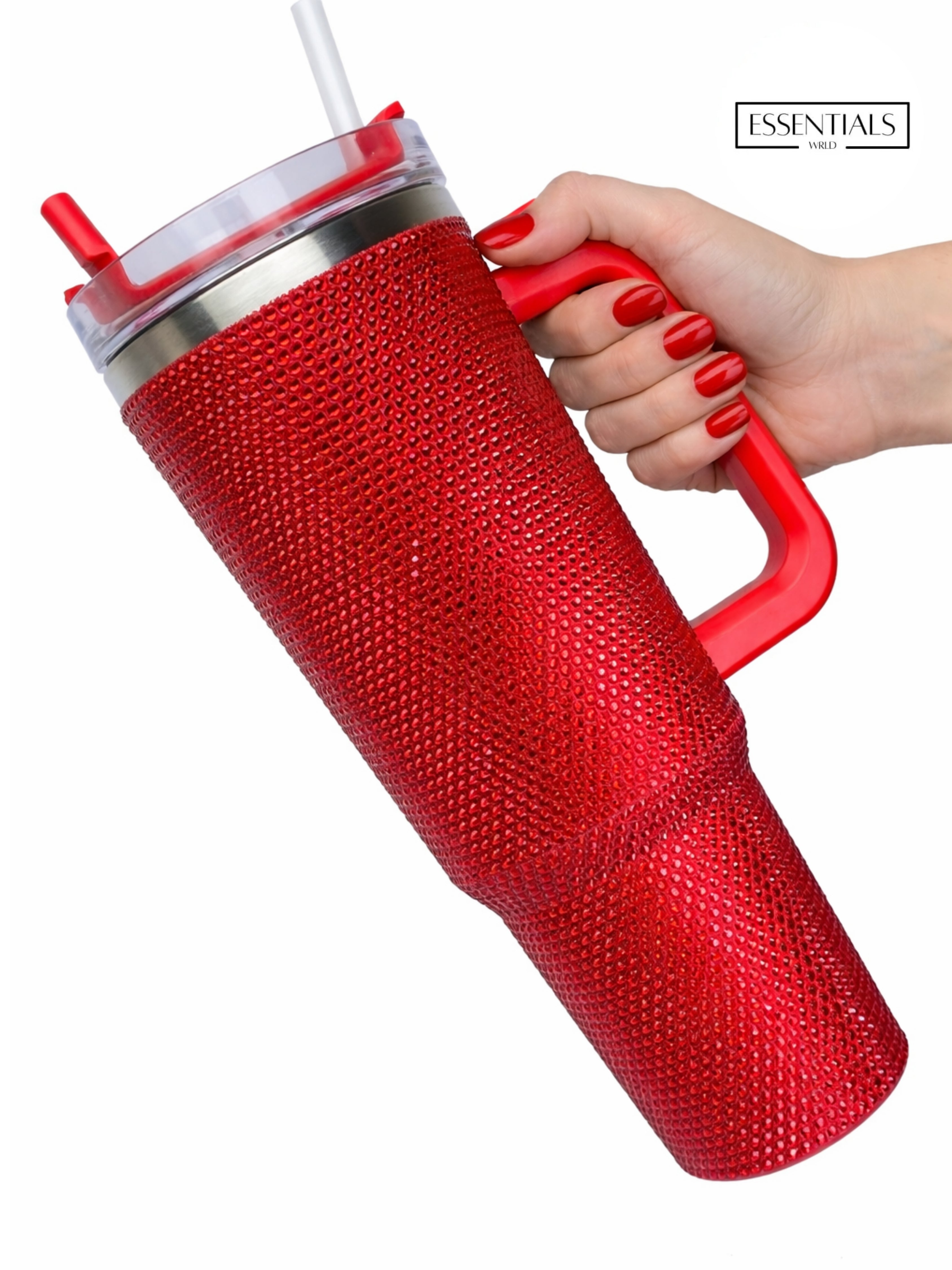 Bling Tumbler with Straw | 900ML | Stylish Insulated Travel Mug for Hot & Cold Drinks