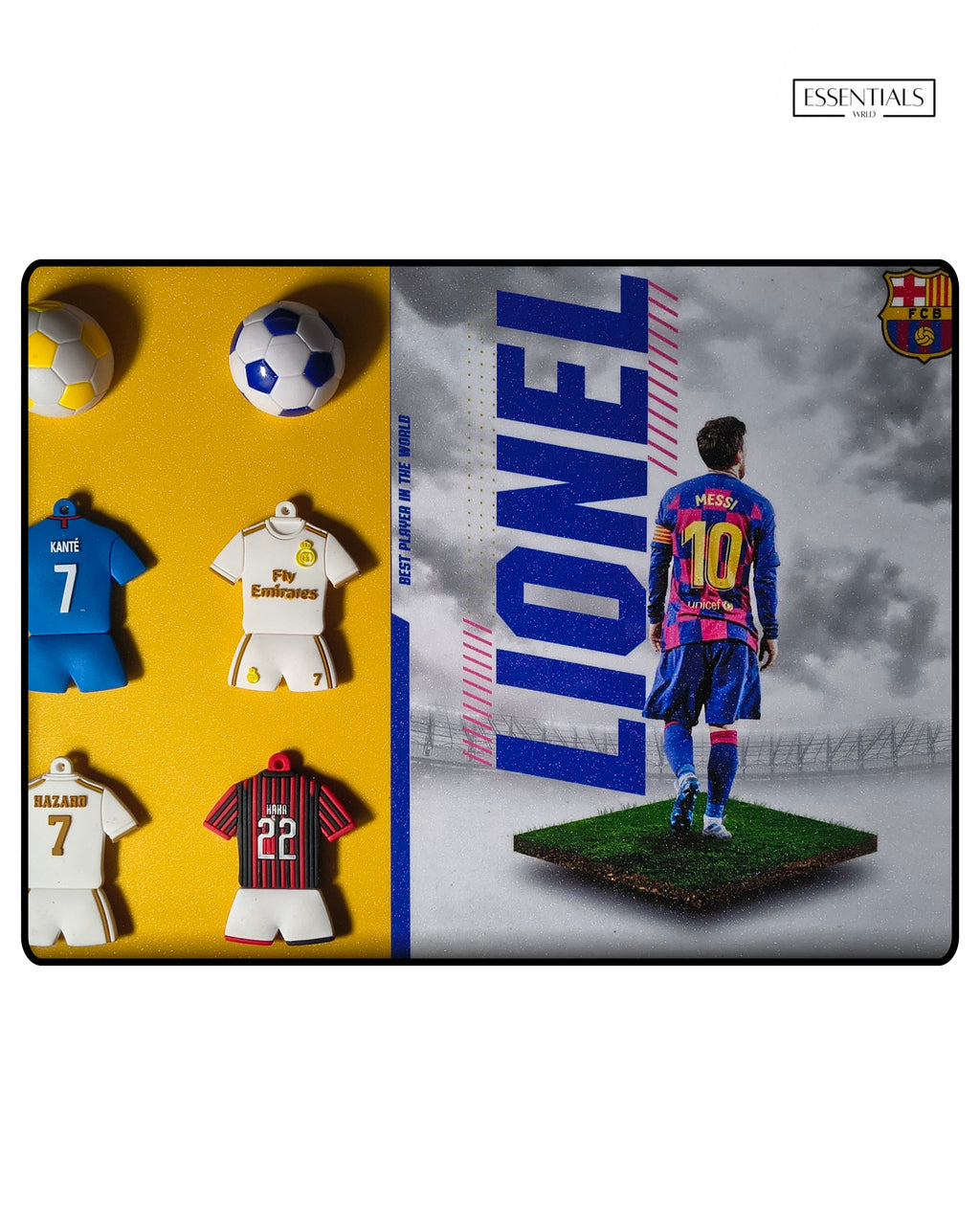 Lionel Messi & Cristiano Ronaldo 3D Frame – Premium Football Wall Art for Fans