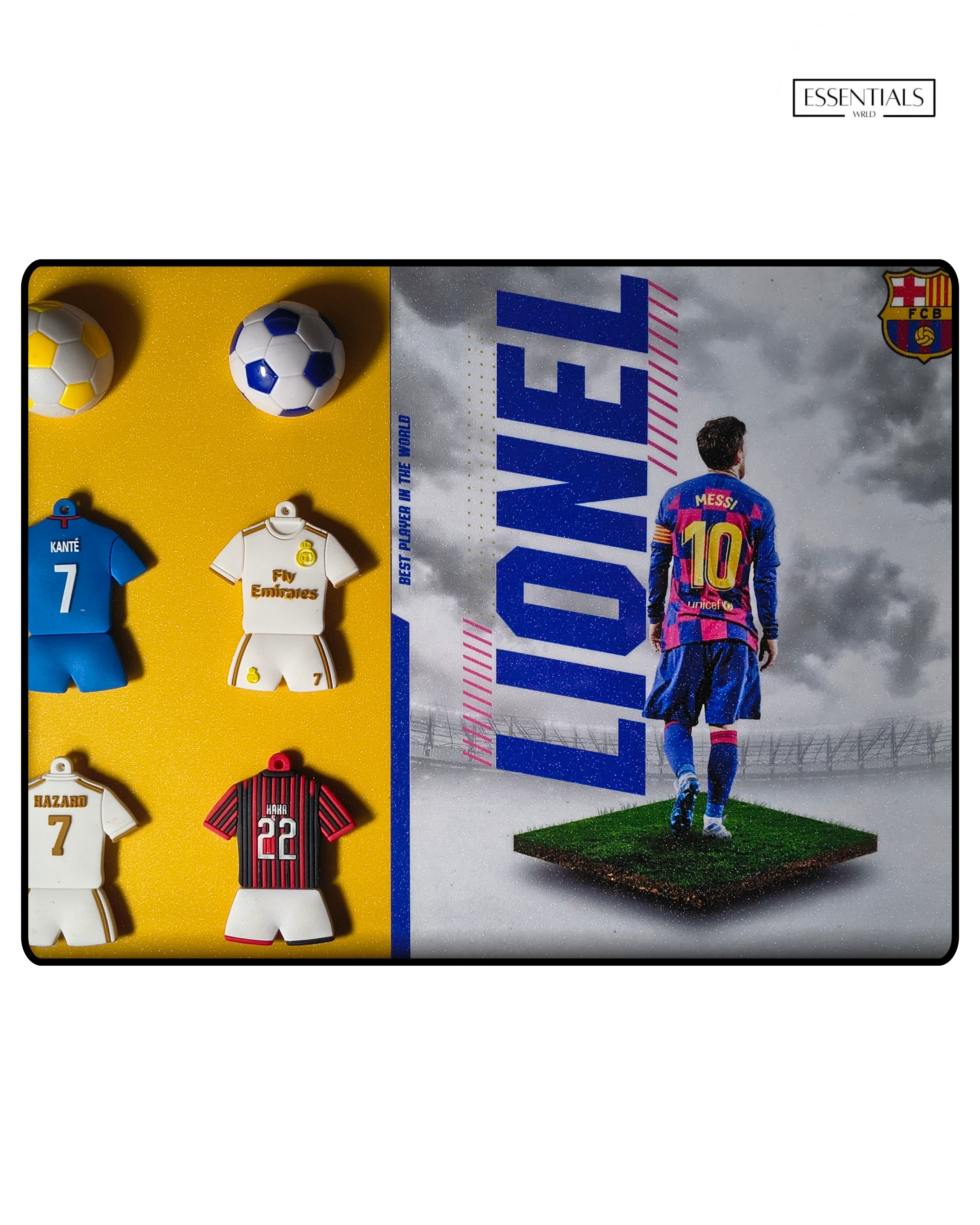 Lionel Messi & Cristiano Ronaldo 3D Frame – Premium Football Wall Art for Fans