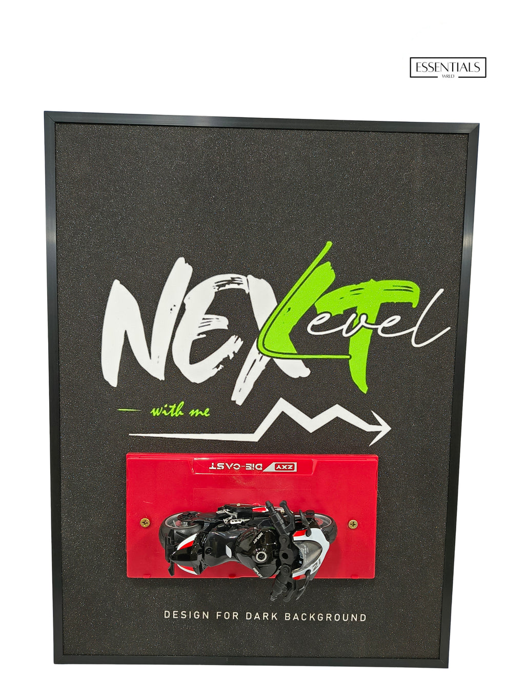 3D Bike Frame Wall Art | Premium Shadow Box for Home & Office Decor