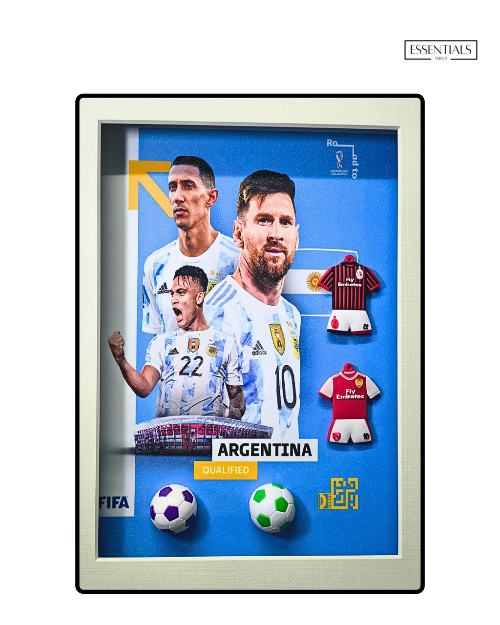 Lionel Messi & Cristiano Ronaldo 3D Frame – Premium Football Wall Art for Fans