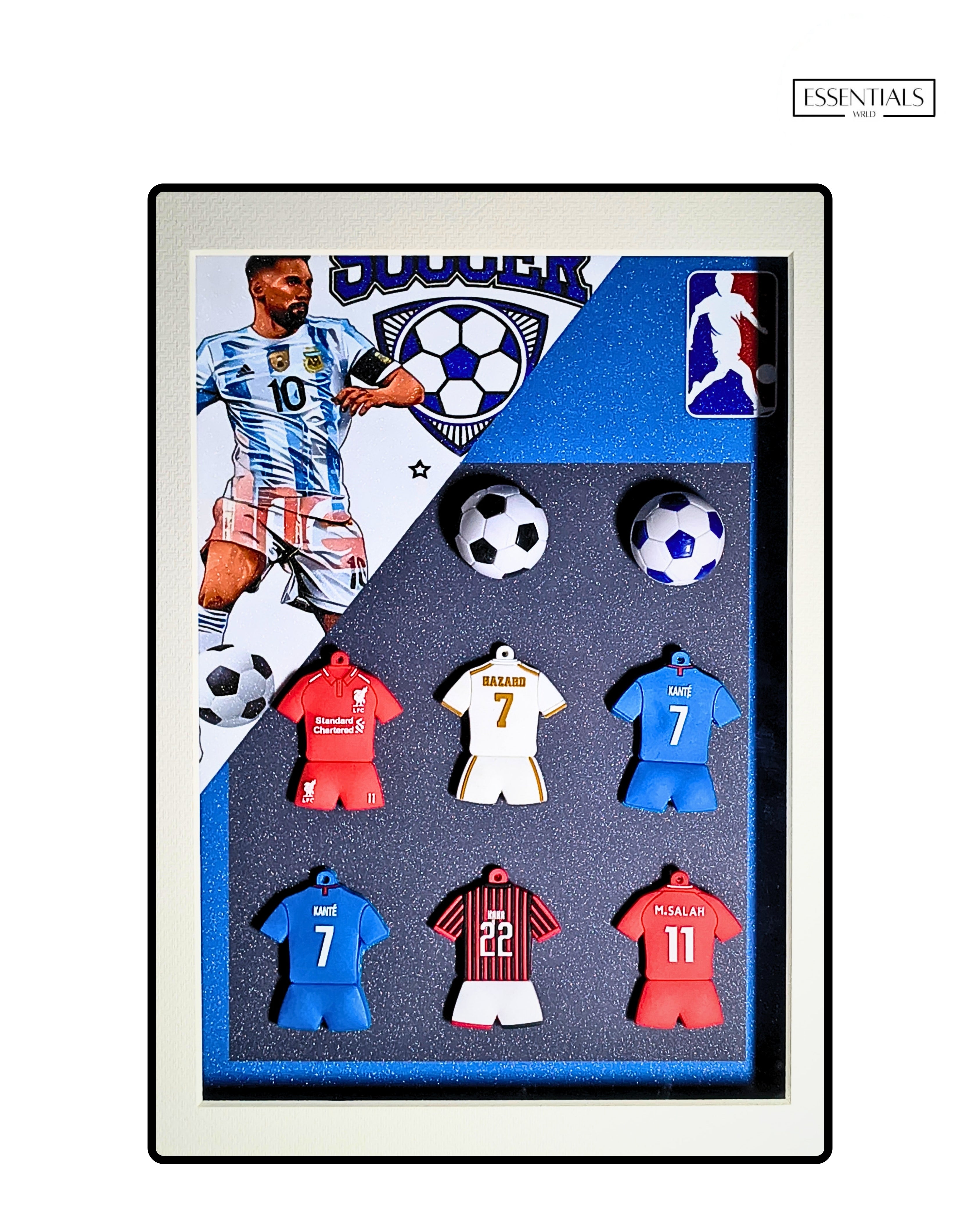 Lionel Messi & Cristiano Ronaldo 3D Frame – Premium Football Wall Art for Fans