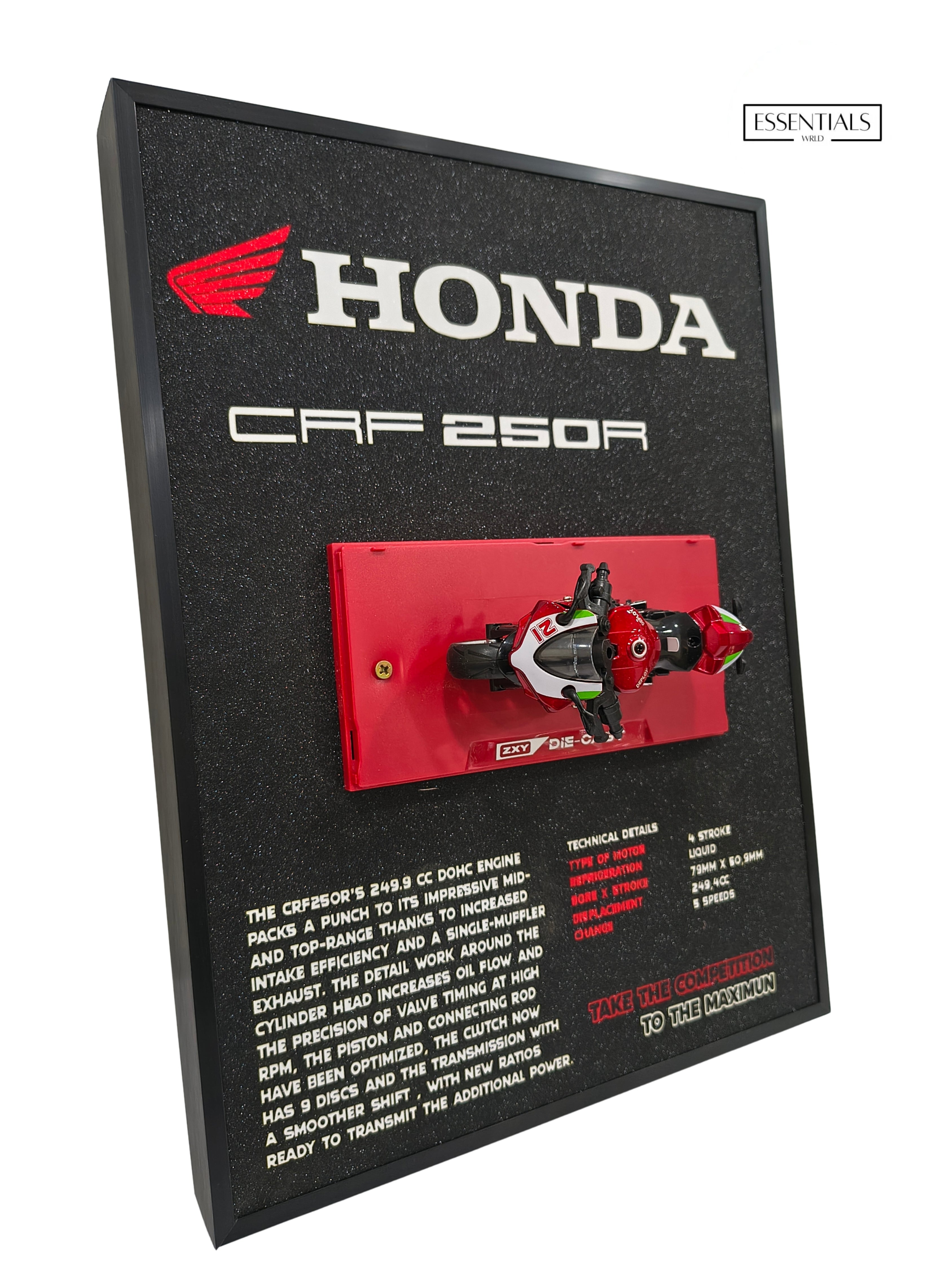 3D Bike Frame Wall Art | Premium Shadow Box for Home & Office Decor