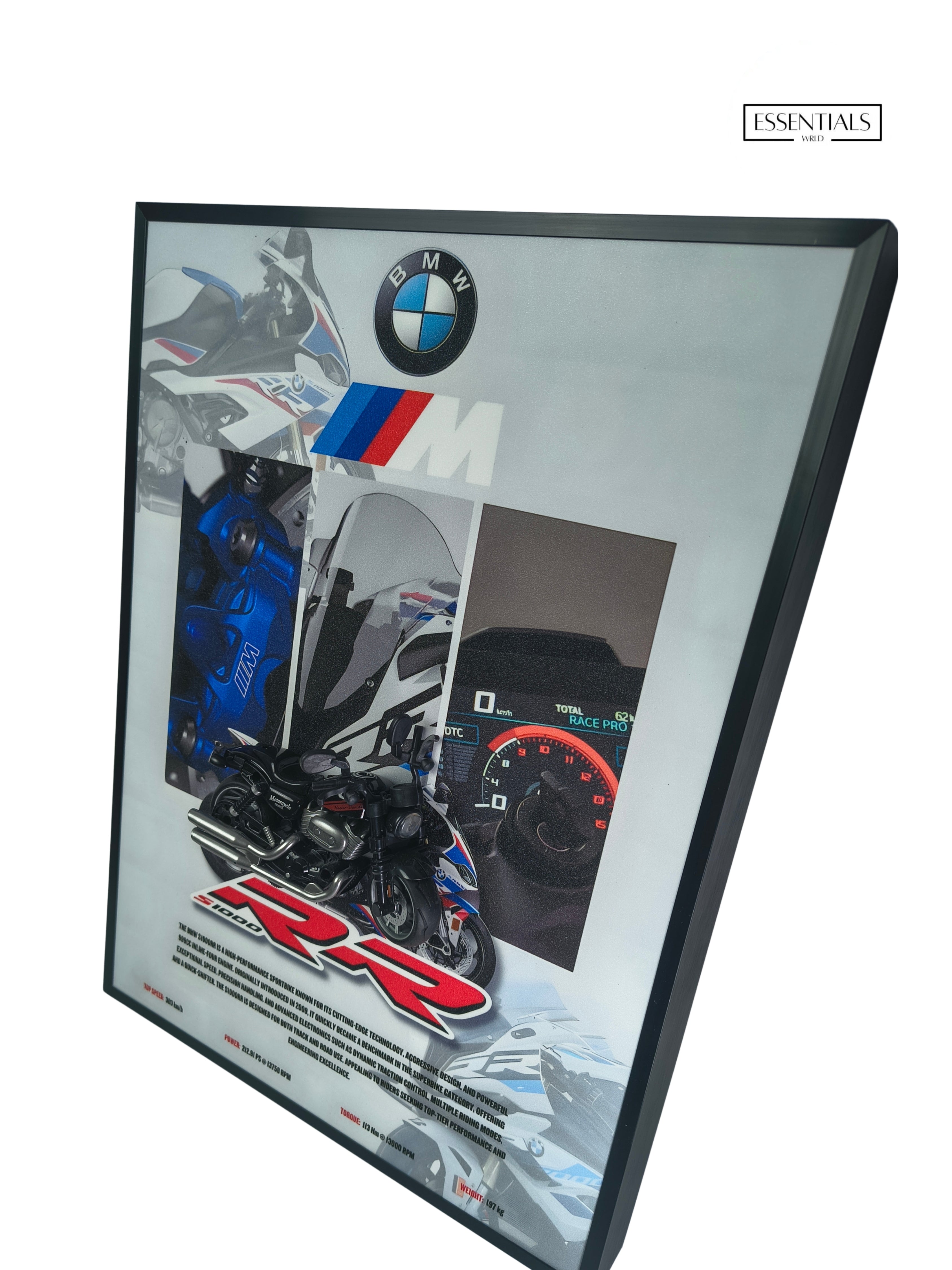 3D Bike Frame Wall Art | Premium Shadow Box for Home & Office Decor