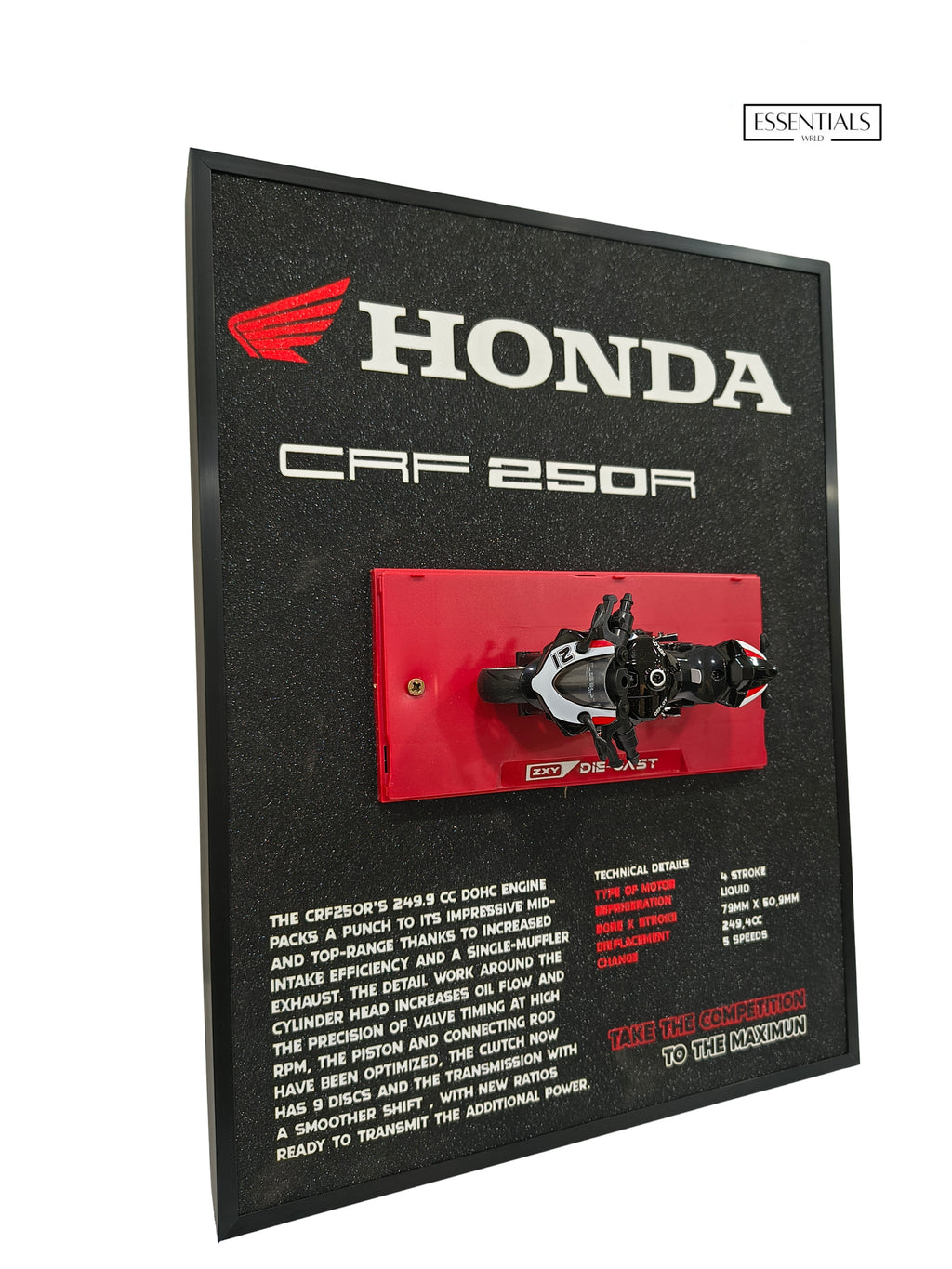 3D Bike Frame Wall Art | Premium Shadow Box for Home & Office Decor