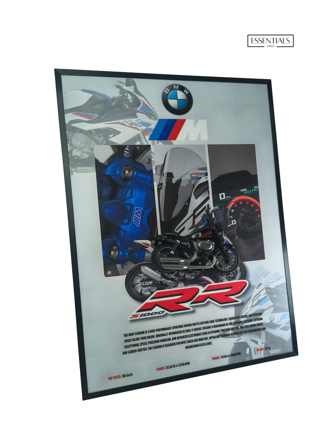 3D Bike Frame Wall Art | Premium Shadow Box for Home & Office Decor