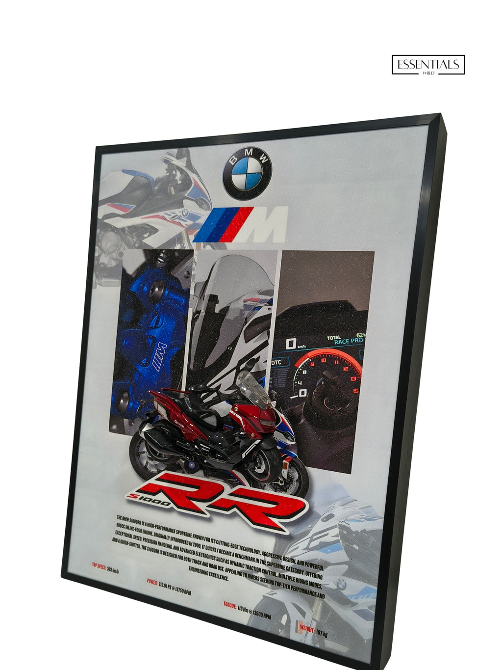 3D Bike Frame Wall Art | Premium Shadow Box for Home & Office Decor
