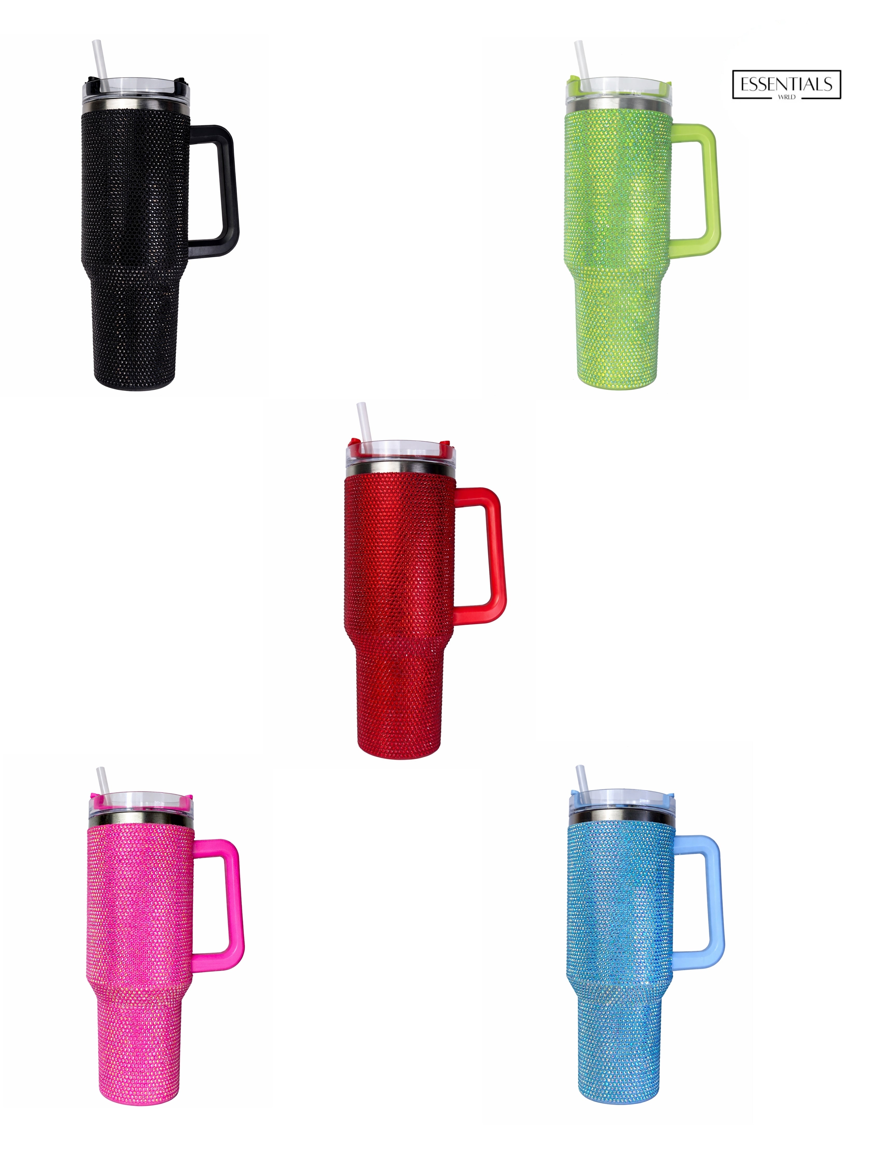 Bling Tumbler with Straw | 900ML | Stylish Insulated Travel Mug for Hot & Cold Drinks